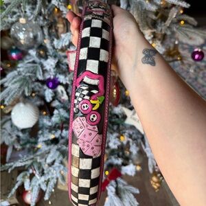 Genuine leather | hand painted | steering wheel cover